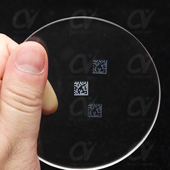 玻璃二維碼、圖案、字符激光打標(biāo)案例