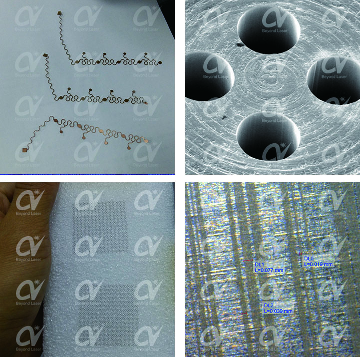 超快皮秒激光切割、鉆孔案例