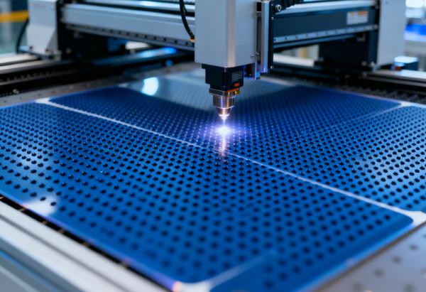 柔性太陽(yáng)能板激光微孔加工 (6)